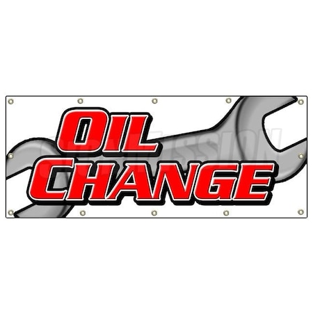 Signmission OIL CHANGE BANNER SIGN car transmission engine auto repair service B-120 Oil Change